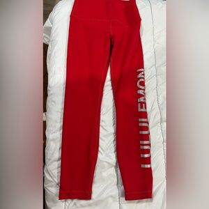 LULULEMON Wunder Under 20 Y Hi-Rise 25" Tight  Red